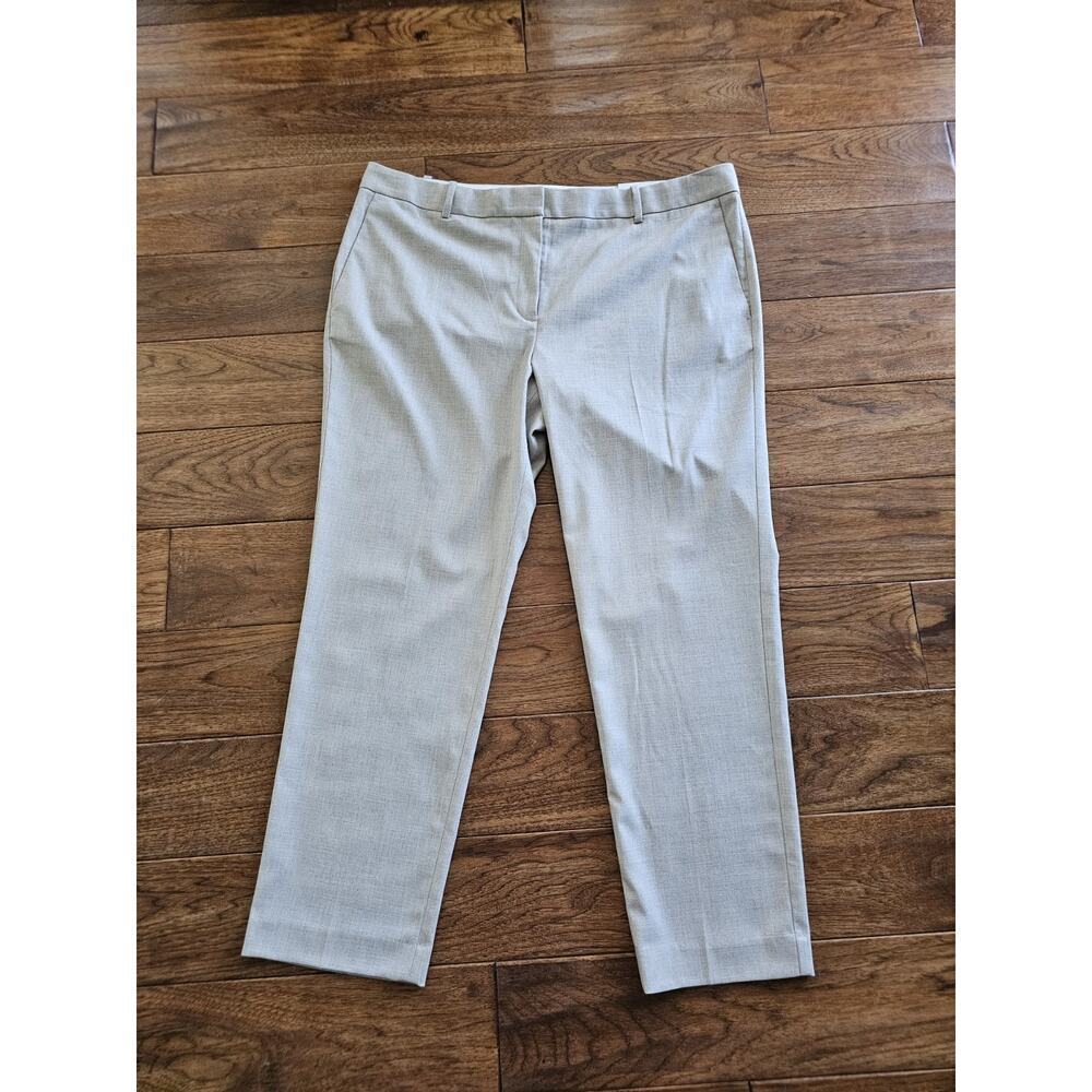 Ann Taylor Mid Rise The Ankle Trouser Pants Women's Size 16 NWT Tan